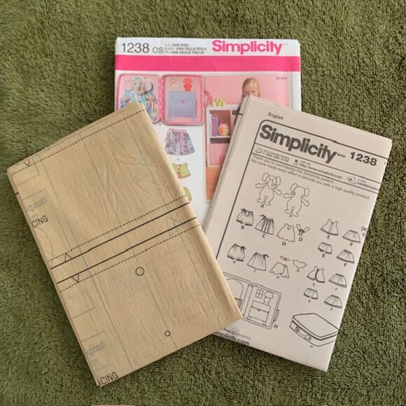 Simplicity Pattern #1238 Ellie the Stuffed Elephant with Clothes & Carrying Case - Picture 3 of 3